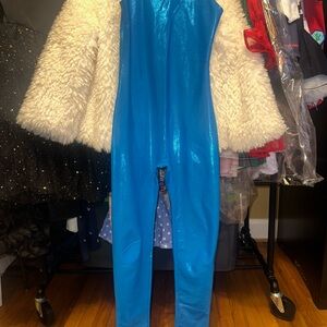 Blue Shiny 1 Piece Leotard